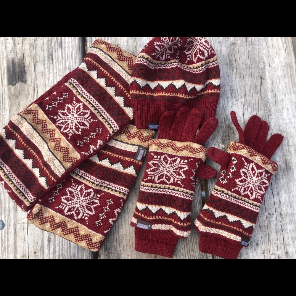 MUK LUKS Infinity Scarf 3 in 1 gloves and Beanie - Picture 3 of 4